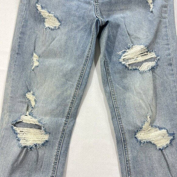 Wild Fable Highest Rise Skinny Jean Destroyed Raw Hem Denim Jeans Size 8 - Picture 3 of 12